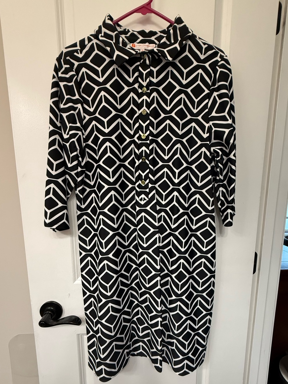 Jude Connally Susanna dress, XL, black and white